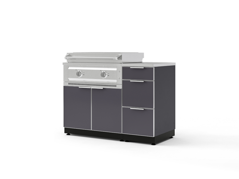 NewAge Outdoor Kitchens Classic Series 4-Piece Griddle Island · Aluminum · Tempered Glass Door · Platinum Griddle | 64621