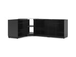 NewAge Outdoor Kitchens Aluminum 4-Piece Cabinet Set with Corner Shelf, 2-Door, 3-Drawer and Bar Cabinet-67700-Garage Giant 