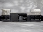 NewAge Outdoor Kitchens Stainless-Steel 7-Piece Cabinet Set with 2 Door, Bar, Corner, Grill Cabinet, Platinum Grill, and Countertops 