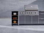 NewAge Outdoor Kitchens Outdoor Grill Island Aluminum 5-Piece Cabinet Set with Sink, 1 Door, Grill Cabinet, Performance Grill and Stainless Steel Countertop-75294-Garage Giant 