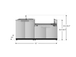 NewAge Outdoor Kitchens Stainless Steel 2-Piece Cabinet set with Sink and Grill Cabinet-67612-Garage Giant 