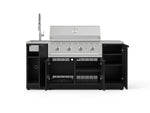 NewAge Outdoor Kitchens Outdoor Grill Island Stainless-Steel 5-Piece Cabinet Set with Sink, 1 Door, Grill Cabinet, Performance Grill and Stainless Steel Countertop 