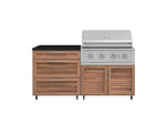 NewAge Outdoor Kitchens Stainless Steel 4-Piece Cabinet Set with Casters and 3 Drawer, Grill Cabinet, Performance Grill, Countertop-72151-Garage Giant 