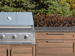 NewAge Outdoor Kitchens Stainless Steel 6-Piece Cabinet Set with Sink, Bar, Grill Cabinet, Platinum Grill, Countertop and Fridge-72099-Garage Giant 