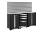 NewAge Garage Cabinets Bold Series 4-Piece Cabinet Set with Tool, Base Cabinets, Slatwall Backsplash and Worktop-63015-Garage Giant 