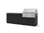 NewAge Outdoor Kitchens Stainless-Steel 5-Piece Cabinet Set with with 3-Drawer, Bar, Grill Cabinet, Platinum Grill and Countertop-73359-Garage Giant 