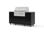 NewAge Outdoor Kitchens Outdoor Grill Island Aluminum 6-Piece Cabinet Set with Casters 1 Door, 3 Drawer, Grill Cabinet, Performance Grill, Countertops | 74236 