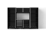 NewAge Garage Cabinets Bold Series XL 7-Piece Garage Cabinets Set with Tool, Base, Wall Cabinets and 30 in. Lockers-64035-Garage Giant 