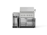 NewAge Outdoor Kitchens Outdoor Grill Island Stainless-Steel 3-Piece Cabinet Set with Sink, Grill Cabinet and Platinum Grill-73966-Garage Giant 