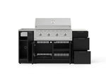NewAge Outdoor Kitchens Outdoor Grill Island Stainless-Steel 5-Piece Cabinet Set with Sink, 3 Drawer, Grill Cabinet, Performance Grill and Stainless Steel Countertop - (Natural Gas) 