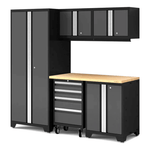 NewAge Garage Cabinets Bold Series XL 6-Piece Garage Cabinets Set with Tool, Base, Wall Cabinets and 30 in. Locker-64000-Garage Giant 