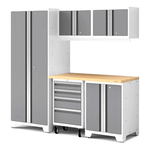 NewAge Garage Cabinets Bold Series XL 6-Piece Garage Cabinets Set with Tool, Base, Wall Cabinets and 30 in. Locker-64002-Garage Giant 