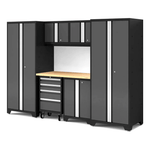 NewAge Garage Cabinets Bold Series XL 7-Piece Garage Cabinets Set with Tool, Base, Wall Cabinets and 30 in. Lockers-64004-Garage Giant 