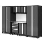 NewAge Garage Cabinets Bold Series XL 7-Piece Garage Cabinets Set with Tool, Base, Wall Cabinets and 30 in. Lockers-64005-Garage Giant 