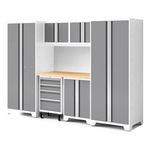 NewAge Garage Cabinets Bold Series XL 7-Piece Garage Cabinets Set with Tool, Base, Wall Cabinets and 30 in. Lockers-64006-Garage Giant 