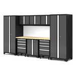 NewAge Garage Cabinets Bold Series XL 9-Piece Garage Cabinets Set with Tool, Base, Wall Cabinets and 30 in. Lockers-64008-Garage Giant 