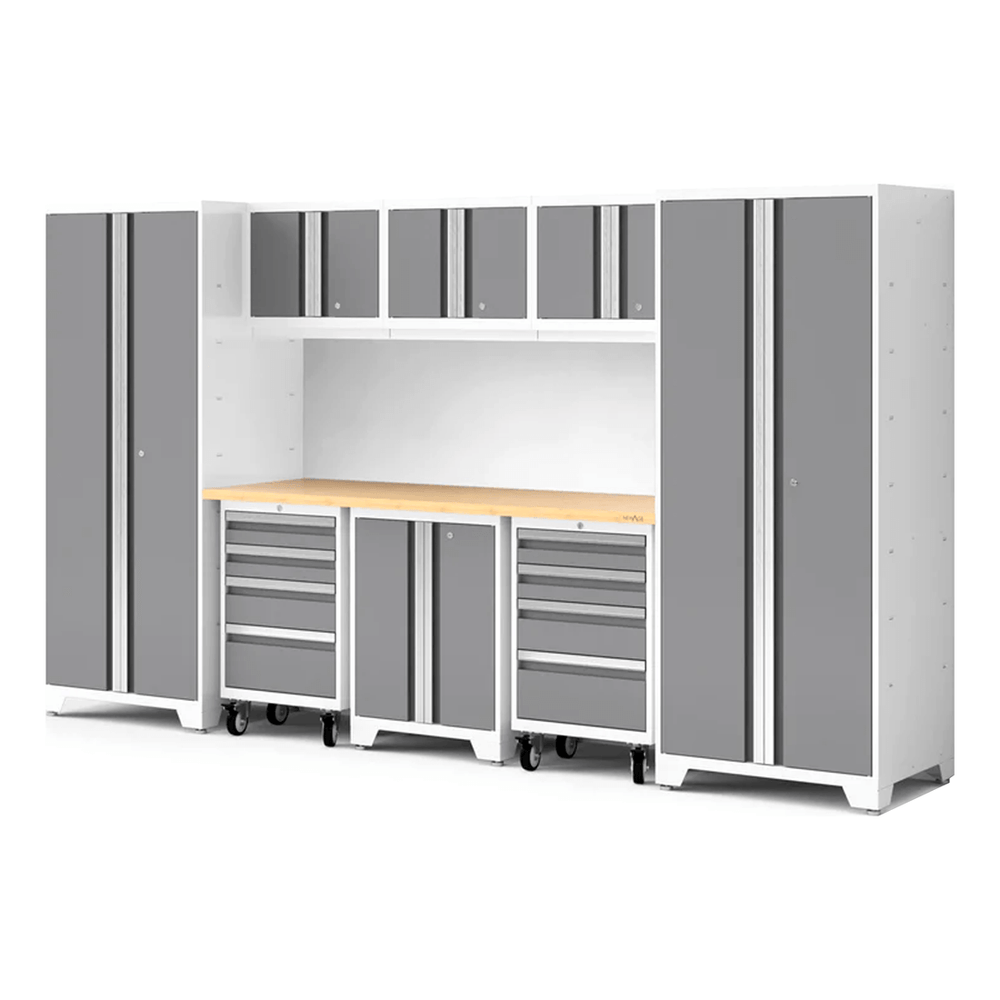 NewAge Garage Cabinets Bold Series XL 9-Piece Garage Cabinets Set with Tool, Base, Wall Cabinets and 30 in. Lockers-64010-Garage Giant