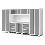 NewAge Garage Cabinets Bold Series XL 9-Piece Garage Cabinets Set with Tool, Base, Wall Cabinets and 30 in. Lockers-64011-Garage Giant 