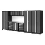 NewAge Garage Cabinets Bold Series XL 10-Piece Garage Cabinets Set with Tool, Base, Wall Cabinets and 30 in. Lockers-64013-Garage Giant 