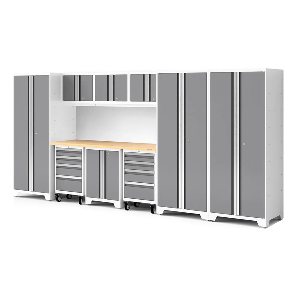 NewAge Garage Cabinets Bold Series XL 10-Piece Garage Cabinets Set with Tool, Base, Wall Cabinets and 30 in. Lockers-64014-Garage Giant