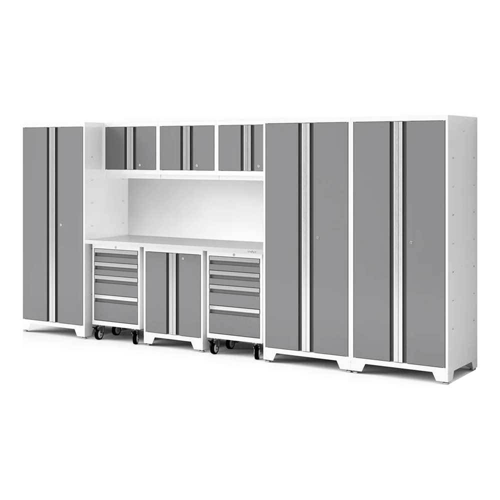 NewAge Garage Cabinets Bold Series XL 10-Piece Garage Cabinets Set with Tool, Base, Wall Cabinets and 30 in. Lockers-64015-Garage Giant