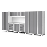 NewAge Garage Cabinets Bold Series XL 10-Piece Garage Cabinets Set with Tool, Base, Wall Cabinets and 30 in. Lockers-64015-Garage Giant 