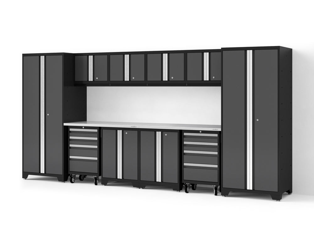 NewAge Garage Cabinets Bold Series XL 12-Piece Garage Cabinets Set with Tool, Base, Wall Cabinets and 30 in. Lockers - Thumbnail 2