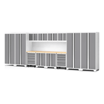 NewAge Garage Cabinets Bold Series XL 14-Piece Garage Cabinets Set with Tool, Base, Wall Cabinets and 30 in. Lockers-64022-Garage Giant 