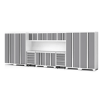 NewAge Garage Cabinets Bold Series XL 14-Piece Garage Cabinets Set with Tool, Base, Wall Cabinets and 30 in. Lockers-64023-Garage Giant 