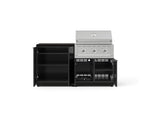 NewAge Outdoor Kitchens Aluminum 4-Piece Cabinet Set with Base, Grill Cabinet, Performance Grill, and Countertop-73447-Garage Giant 
