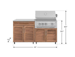 NewAge Outdoor Kitchens Stainless Steel 4-Piece Cabinet Set with Caster and Bar, Grill Cabinet, Performance Grill, and Countertop-72435-Garage Giant 