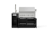 NewAge Outdoor Kitchens Outdoor Grill Island Stainless-Steel 3-Piece Cabinet Set with Sink, Grill Cabinet, and Platinum Grill 