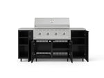 NewAge Outdoor Kitchens Outdoor Grill Island Aluminum 6-Piece Cabinet Set with Casters and 1 Door, Grill Cabinet, Performance Grill, Countertops 