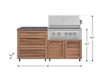NewAge Outdoor Kitchens Stainless Steel 4-Piece Cabinet set with Casters and 3 Drawer, Grill Cabinet, Platinum Grill, Countertop-72193-Garage Giant 