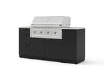 NewAge Outdoor Kitchens Outdoor Grill Island Stainless-Steel 6-Piece Cabinet Set with 1 Door, 3 Drawer, Grill Cabinet, Performance Grill and Countertops | 79722 