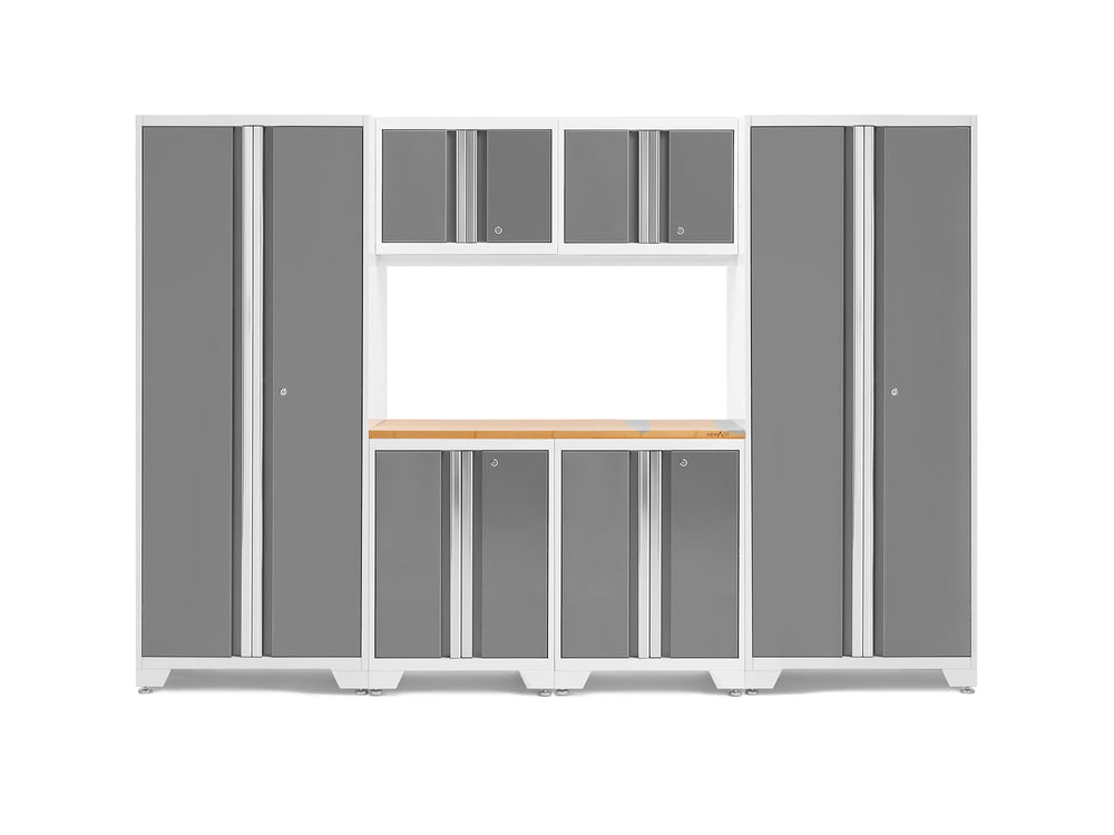 NewAge Garage Cabinets Bold Series 7-Piece Cabinet Set with 30 in. RTA Lockers-73018-Garage Giant