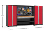 NewAge Garage Cabinets Pro Series 4-Piece Set with 78 in. Workstation, Lockers and Pegboard Accessories Kit-49581-Garage Giant 