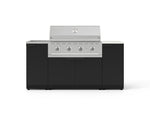 NewAge Outdoor Kitchens Outdoor Grill Island Stainless-Steel 5-Piece Cabinet Set with Sink, 1 Door, Grill Cabinet, Performance Grill and Stainless Steel Countertop - (Liquid Propane) 
