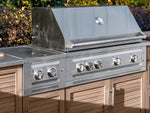 NewAge Outdoor Kitchens Stainless Steel Platinum Dual Side Burner with Cart and Casters-66286-Garage Giant 