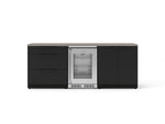 NewAge Outdoor Kitchens Stainless Steel 5-Piece Cabinet Set with 3-Drawer, 2-Door Cabinet, Countertops and Fridge-73863-Garage Giant 