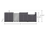 NewAge Outdoor Kitchens Aluminum 4-Piece Cabinet Set with Sink, Bar, Grill Cabinet and Fridge-66307-Garage Giant 
