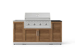 NewAge Outdoor Kitchens Outdoor Grill Island Stainless-Steel Louvered Doors 5-Piece Cabinet Set with Sink, 1 Door, Grill Cabinet, Performance Grill and Stainless Steel Countertop - (Liquid Propane) 