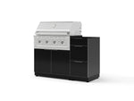 NewAge Outdoor Kitchens Outdoor Grill Island Aluminum 4-Piece Cabinet Set with 3-Drawer, Grill Cabinet, Performance Grill and Countertop - (Natural Gas) | Garage Giant 