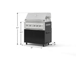 NewAge Outdoor Kitchens Aluminum 2-Piece Cabinet Set with Casters, Grill Cabinet and Platinum Grill-72916-Garage Giant 