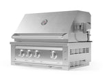 Newage Products Outdoor Kitchen Stainless Steel 2-Piece Grill Cart with Platinum Grill and Dual Side Burner-67114-33-Liquefied Propane (LP)-Garage Giant 