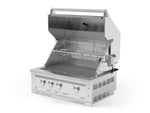 Newage Products Outdoor Kitchen Stainless Steel 2-Piece Grill Cart with Platinum Grill and Dual Side Burner-67114-33-Liquefied Propane (LP)-Garage Giant 