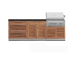 NewAge Outdoor Kitchens Stainless-Steel 5-Piece Cabinet Set with with 3-Drawer, Bar, Grill Cabinet, Platinum Grill and Countertop-71189-Garage Giant 
