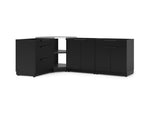 NewAge Outdoor Kitchens Stainless Steel 4-Piece Cabinet Set with Corner Shelf, 2-Door, 3-Drawer, Bar Cabinet-67698-Garage Giant 