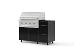 NewAge Outdoor Kitchens Outdoor Grill Island Aluminum 3-Piece Cabinet Set with Casters and 3-Drawer, Grill Cabinet and Performance Grill - (Liquid Propane) | Garage Giant 