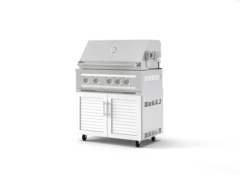 NewAge Outdoor Kitchens Stainless Steel 2-Piece Cabinet set with Grill Cabinet and Platinum Grill-72928-Garage Giant